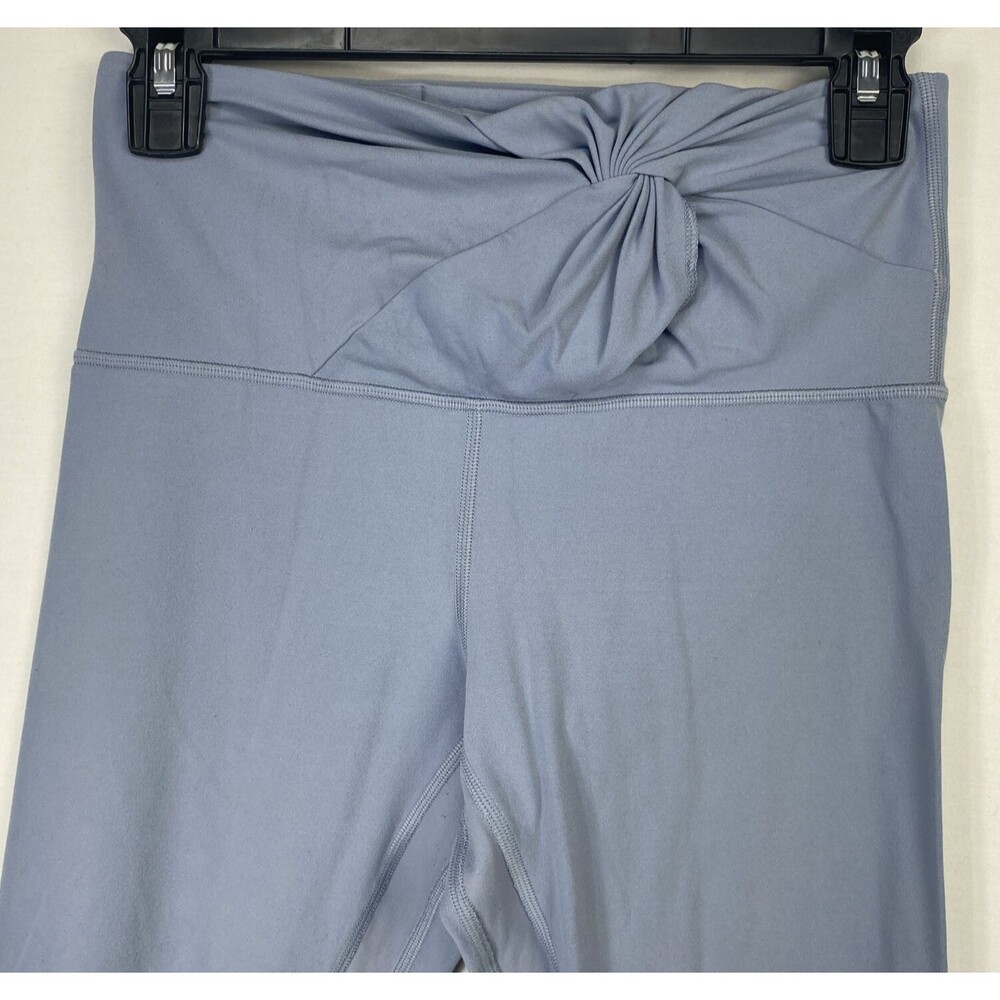 Lululemon Womens Legging Blue Gray Size 6 Ruched Ankle and Waist Athleisure